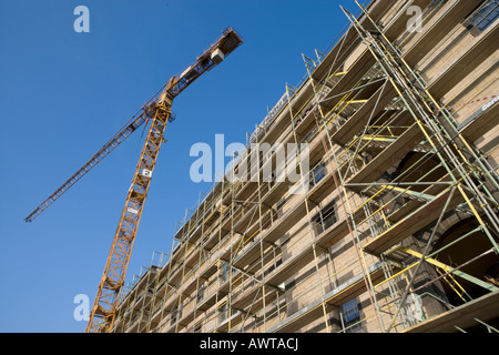 Rheinauhafen Koeln Baustelle Colonia sito in costruzione yacht port ulteriormente la città di storage Foto Stock