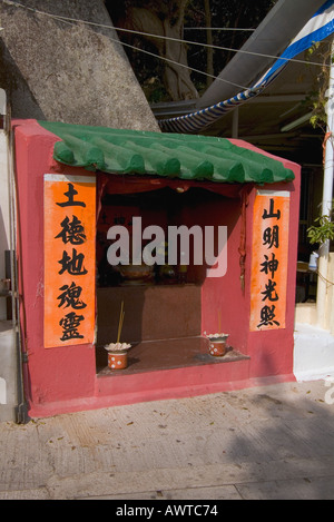 Dh STANLEY HONG KONG il Tempio di Tin Hau santuario sulla strada lungomare lato strada principale taoiste Foto Stock