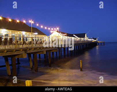 Il molo di notte Southwold, Suffolk, Inghilterra, Regno Unito Foto Stock