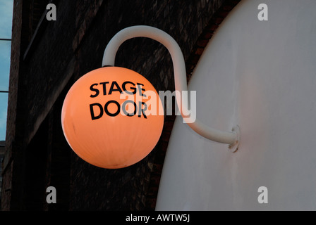 Stage Door sign London REGNO UNITO Foto Stock