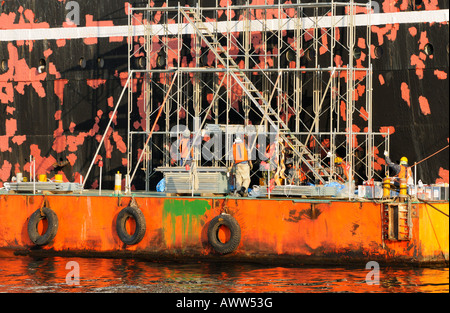 Il restauro del Hikawa Maru nave storica, Yokohama JP Foto Stock