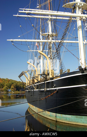 Charles W Morgan nave baleniera di Mystic Seaport in Connecticut Foto Stock