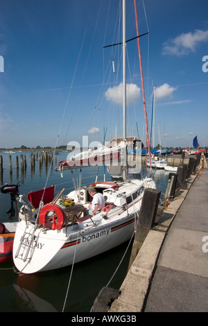 Yacht,Bosham Quay, vecchio Bosham,West Sussex Foto Stock