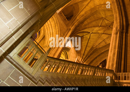 Paesaggio orizzontale fotografia di all'interno della Cattedrale anglicana di Liverpool Foto Stock