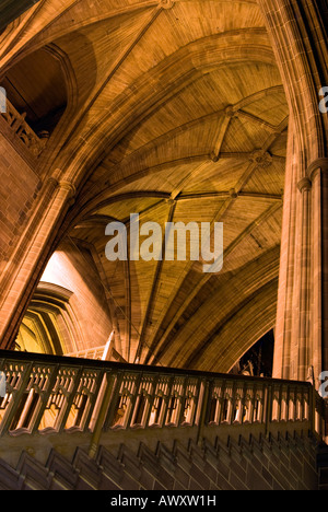 Paesaggio orizzontale fotografia di all'interno della Cattedrale anglicana di Liverpool Foto Stock