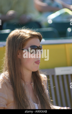 La principessa Beatrice alla Veuve Clicquot Gold Cup finale Polo Cowdray Park Midhurst 2005 Foto Stock