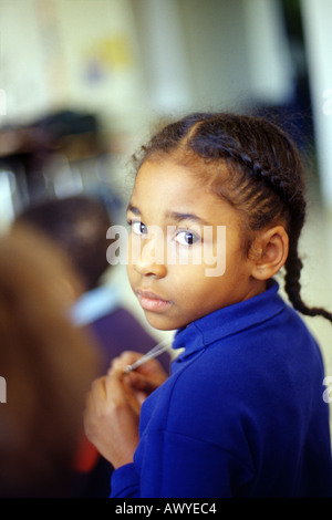 Prima ragazza livellatrice closeup Foto Stock