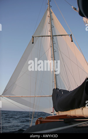 Twin Headsails su pali Foto Stock