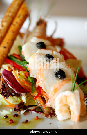 Stilizzata piatto di frutti di mare Foto Stock