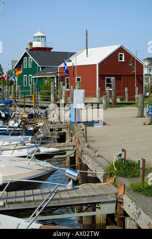 Rogers Street Villaggio di Pescatori e Museo due fiumi WI Foto Stock