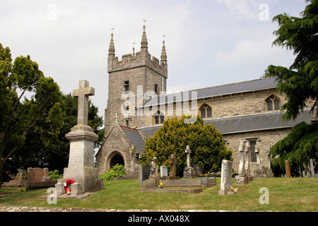 Regno Unito Worcestershire Evesham Lench Chiesa di tutti i santi la chiesa parrocchiale Foto Stock