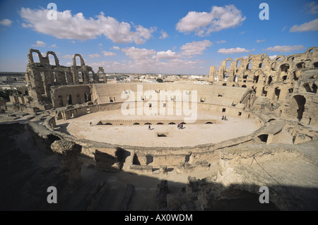 El Jem anfiteatro, Tunisia Foto Stock