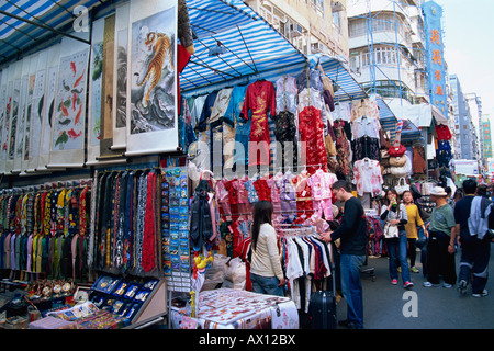 Cina, Hong Kong Kowloon, Mong Kok, Ladies Market Foto Stock