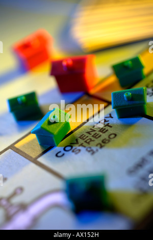 Gioco di monopoli, close up Foto Stock