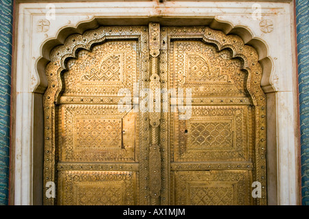 Lotus gate a city palace jaipur Foto Stock