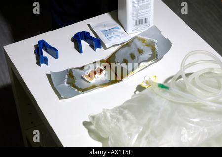 Sacchetto CAPD exchange Foto Stock