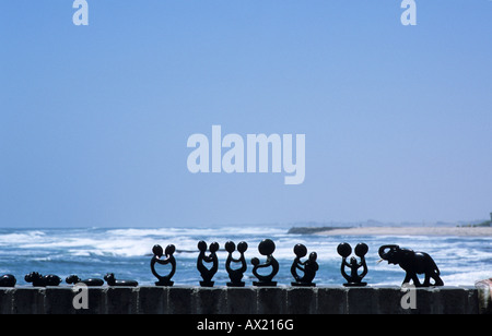 Sculture in legno, Namibia, Africa Foto Stock