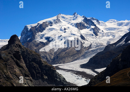 Mondo dei ghiacciai, Monte Rosa massiccio, Grenzgletscher, Zermatt Vallese Svizzera Foto Stock