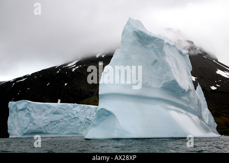 Iceberg al largo dell'isola di Georgia del Sud, vicino l'antartide Foto Stock