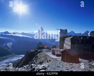 Il Cervino visto dal Gornergrat zermatt Alpi svizzere Svizzera Foto Stock