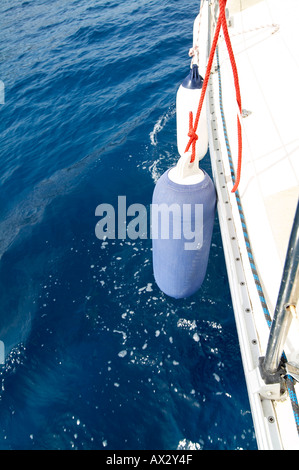 Dettagli marittima parafango nave a vela Yacht all'aperto Foto Stock