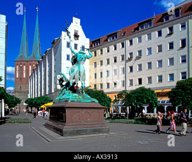 Quartiere nikolai Berlino centro saint nikolai la chiesa più antica di berlino pfarrchurch Foto Stock