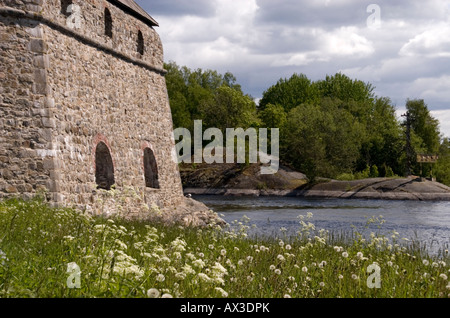 Olavinlinna castello sul Lago Saimaa Foto Stock