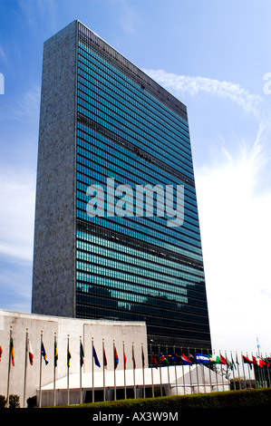 Il Quartier Generale delle Nazioni Unite di New York City, America Foto Stock