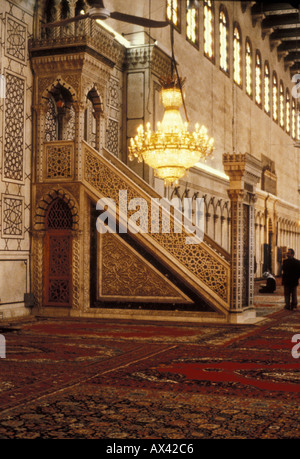 La moschea di Umayyyyad minbar datato inizio VIII secolo CE Damasco, Siria Foto Stock