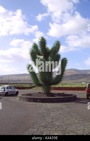 Cesare Manriques Cactus Garden Jardin di giardini di cactus Lanzarote isole Canarie Foto Stock