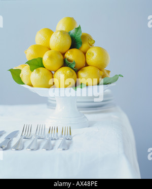 I limoni sulla torta Stand Foto Stock