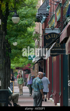 Market Street quartiere adesivo telato Corning New York Steuben County Regione dei Laghi Finger Foto Stock