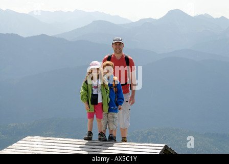 La libertà in montagna familiy escursioni in montagna Foto Stock