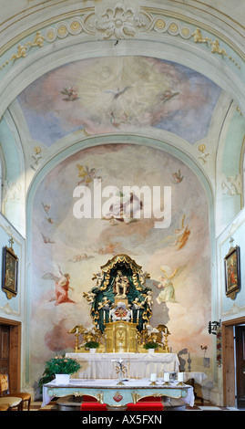 Altare con il Redentore sofferente sul Danubio, Chiesa di Thenneberg, Triestingtal, Austria inferiore, Austria Foto Stock