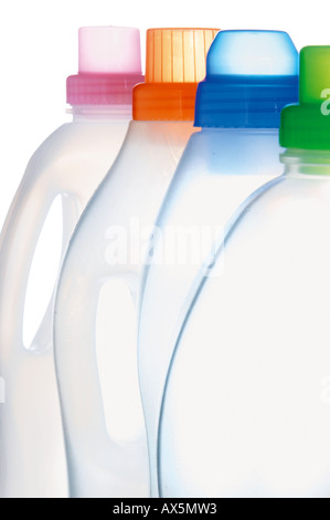 Vuoto agente di pulizia di bottiglie Foto Stock