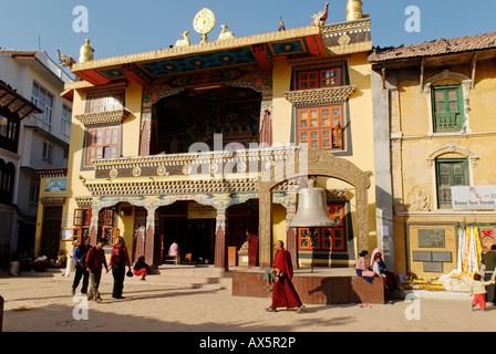 Stupa buddisti di Bodhnath (Boudha), Kathmandu, Nepal Foto Stock