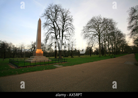 John Hanning Speke Memorial, i giardini di Kensington, London, England, Regno Unito, Europa Foto Stock