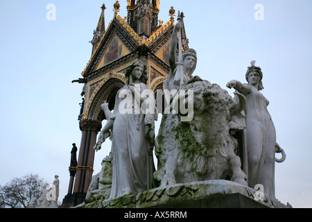 " America gruppo, ' Albert Memorial, i giardini di Kensington, London, England, Regno Unito, Europa Foto Stock