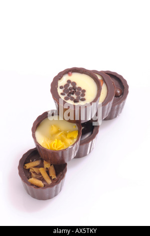 Praline di cioccolato Foto Stock