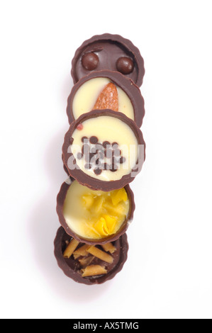 Praline di cioccolato Foto Stock