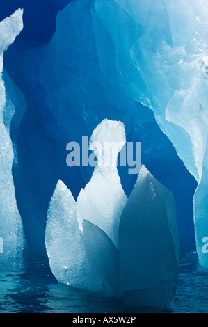 Iceberg dettaglio, Igaliko vicino a Narsaq, Groenlandia meridionale, Atlantico del Nord Foto Stock