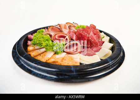 Pranzo piatto a base di carne, salumi Foto Stock