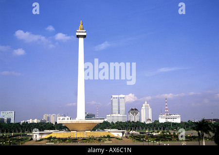 Monumento Nazionale in piazza Merdeka Jakarta Indonesia Foto Stock