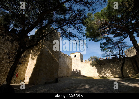 All'interno del castello Sao Jorge Foto Stock