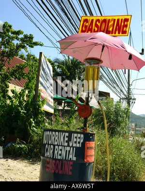 Stazione di benzina in Ko Samui Foto Stock