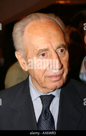 Shimon Peres membro del parlamento e vice Premier Foto Stock