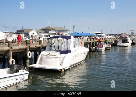 Barche Marina Greenport Long Island Shelter Island Sound dello Stato di New York la contea di Suffolk Foto Stock