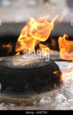 La Fiamma Eterna su Canadas Parliament Hill Foto Stock