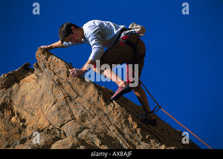 Il freeclimbing, Sud Africa Foto Stock