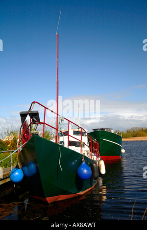 Scafo in acciaio cruiser barca porto Kilgarvan Co. Tipperary Irlanda. Foto Stock